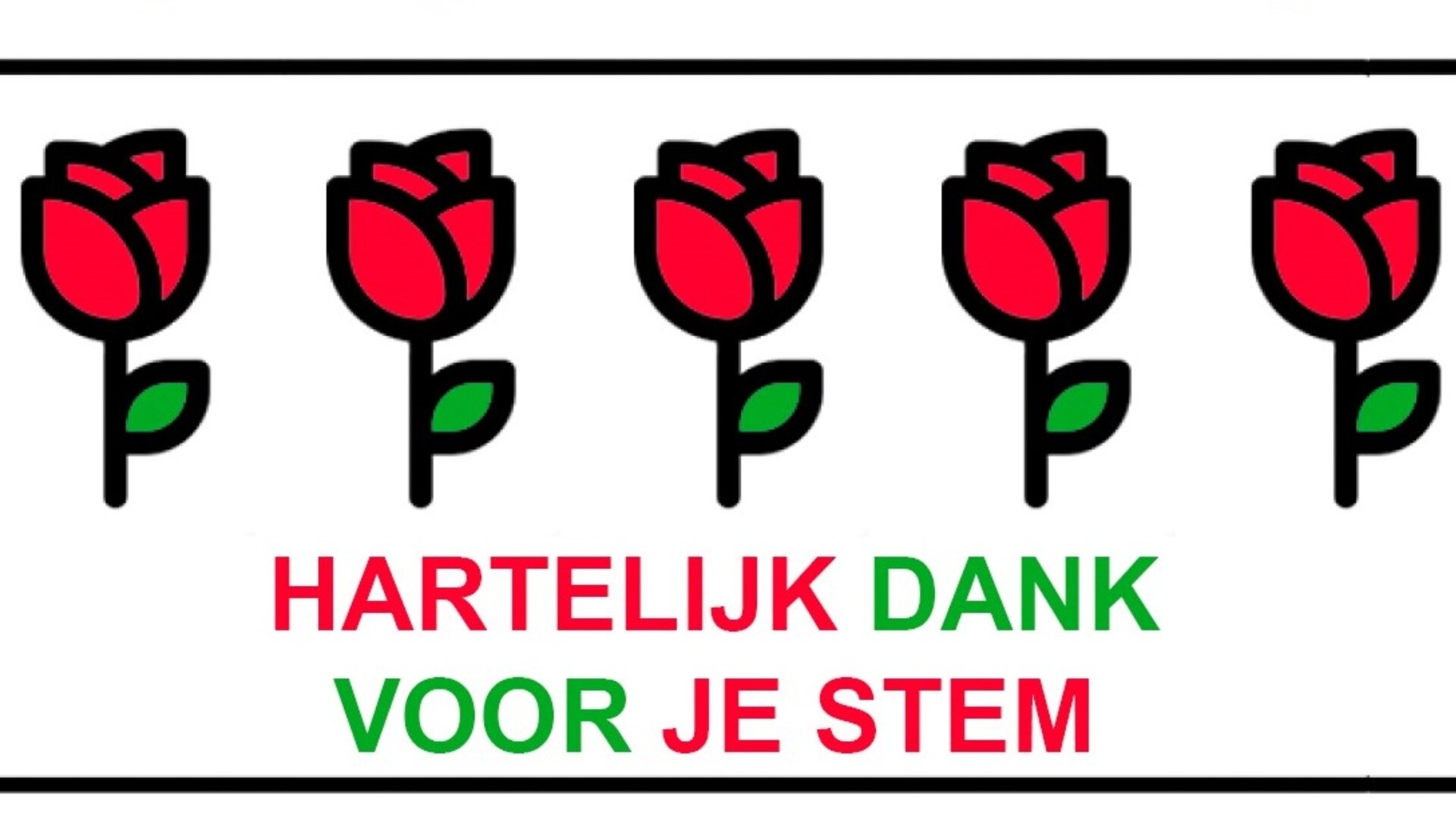 Bedankt voor je stem